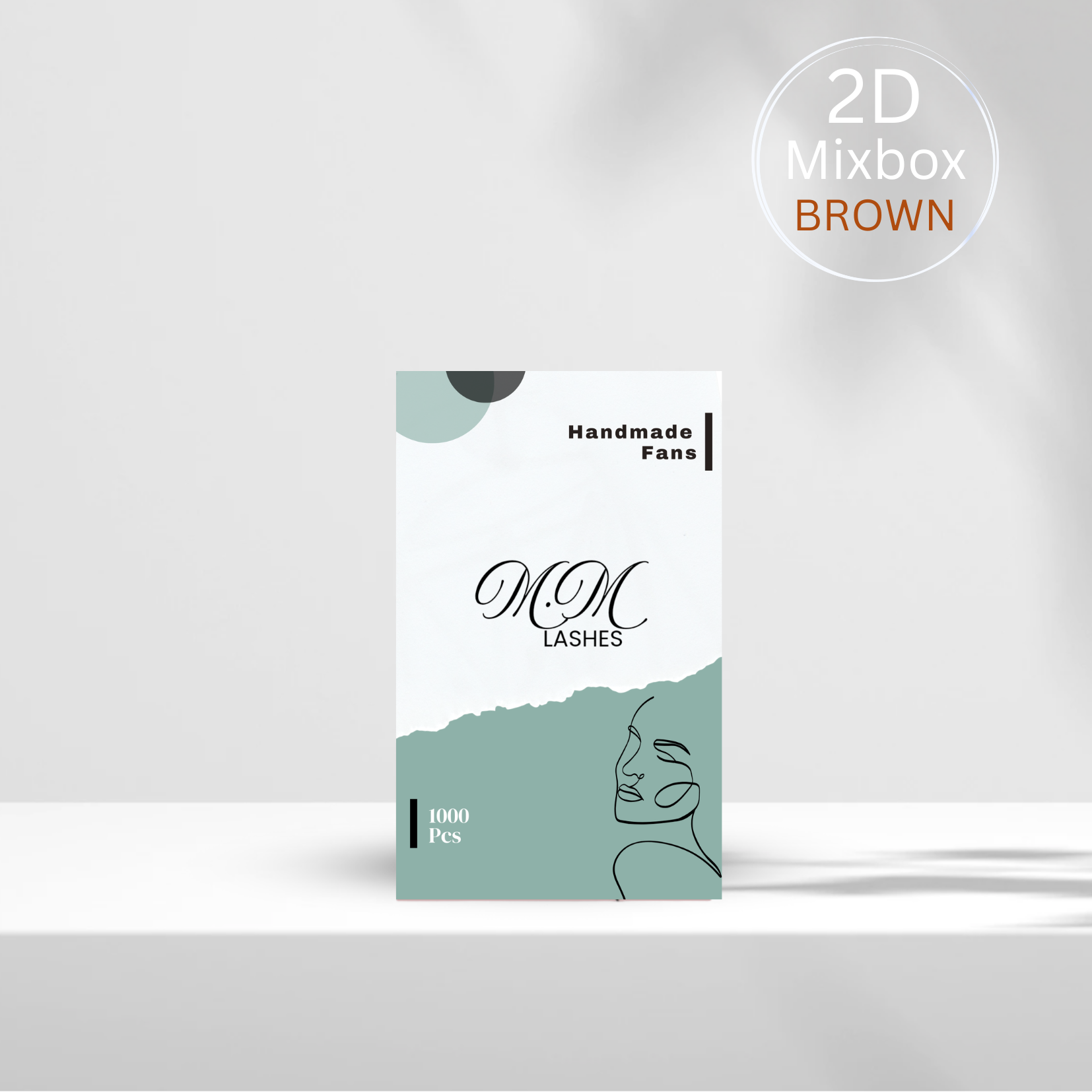 2D Fertigfächer | Dark Brown 