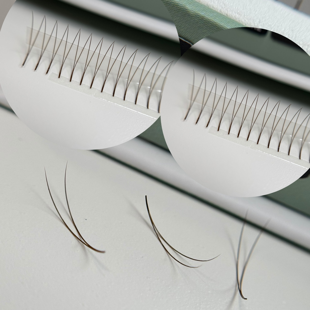 2D Fertigfächer | Dark Brown | auf Kleberstreifen | Wimpernverlängerung