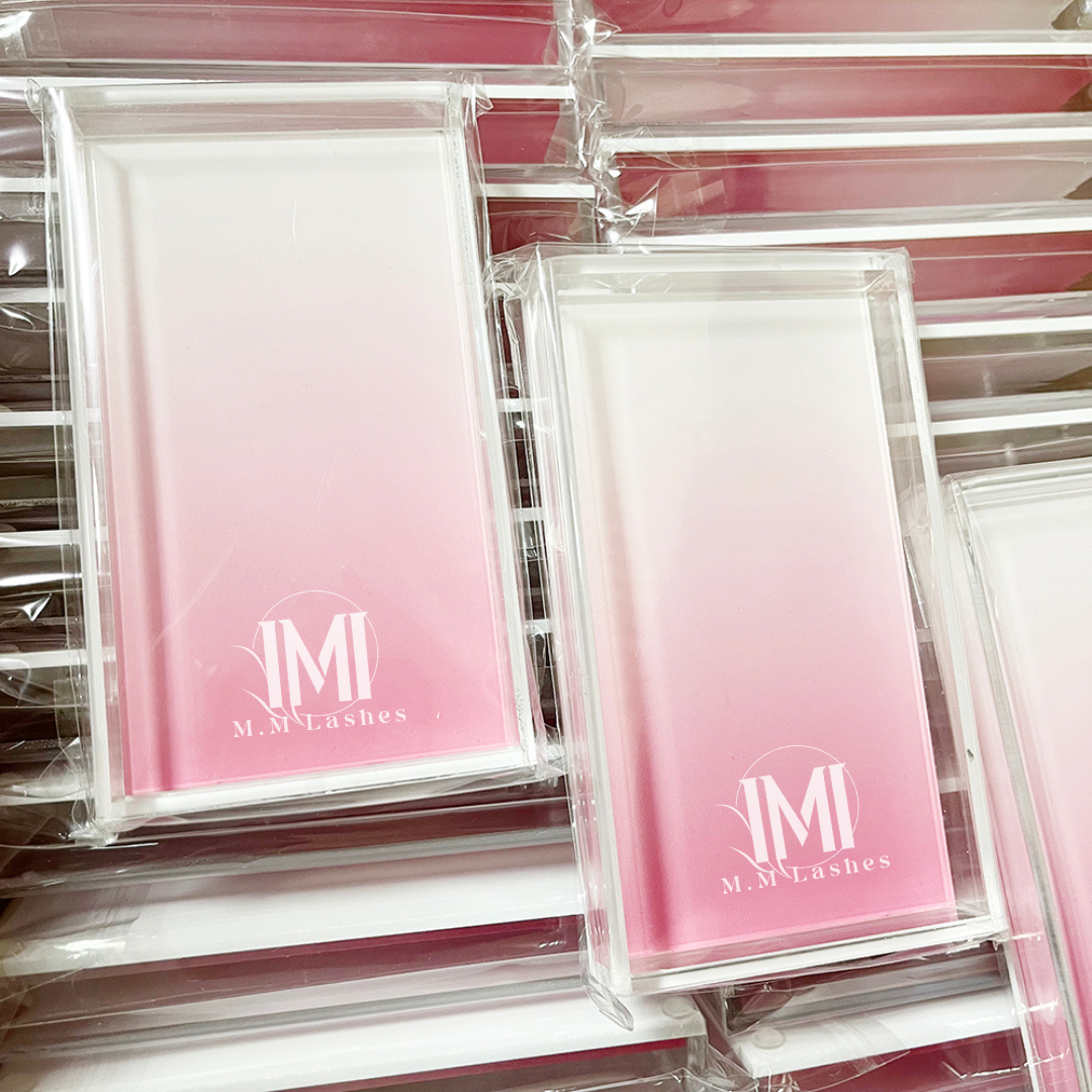Wimpernplatte aus Acryl mit Deckel, Wimpernverlängerung