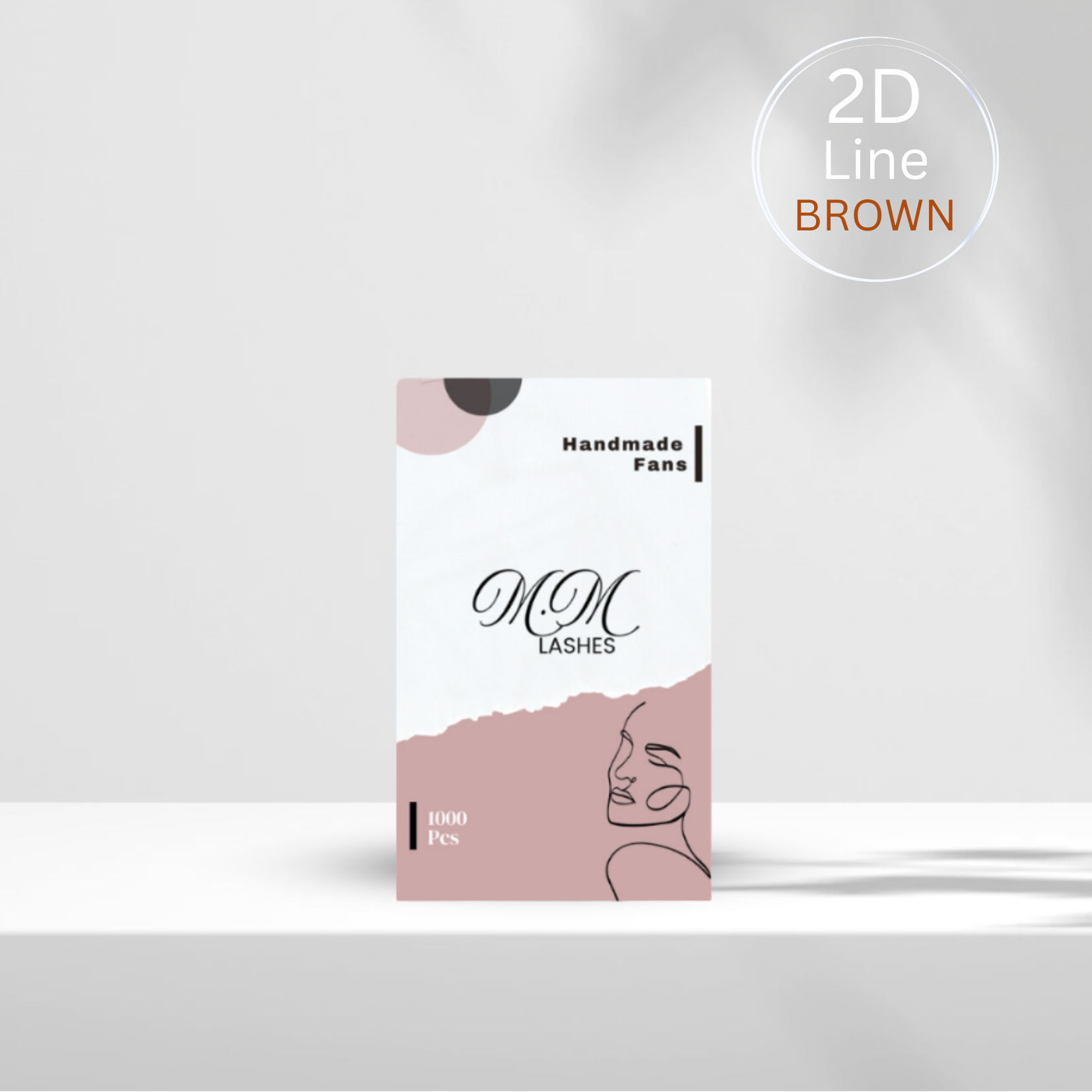 2D Fertigfächer | Dark Brown | auf Kleberstreifen | Wimpernverlängerung