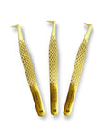 Pinzette | Volumen Queen 90° | Diamond Grip | Gold | Wimpernverlängerung